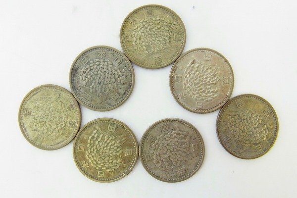 B010-X1-3629◎ 稲穂 100円 銀貨 硬貨 セット 現状品③渋谷 ◎