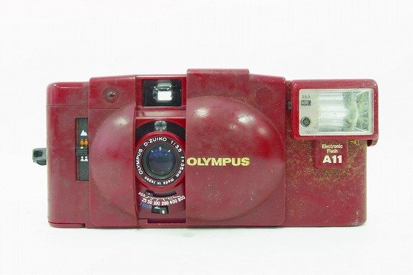 B026-Y41C-136 OLYMPUS オリンパス XA2 / A11 レッド フィルムカメラ 現状品③ 渋谷