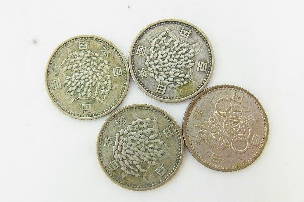 B009-J37-2541◎ オリンピック / 稲穂 100円 銀貨 硬貨 セット 現状品③渋谷 ◎