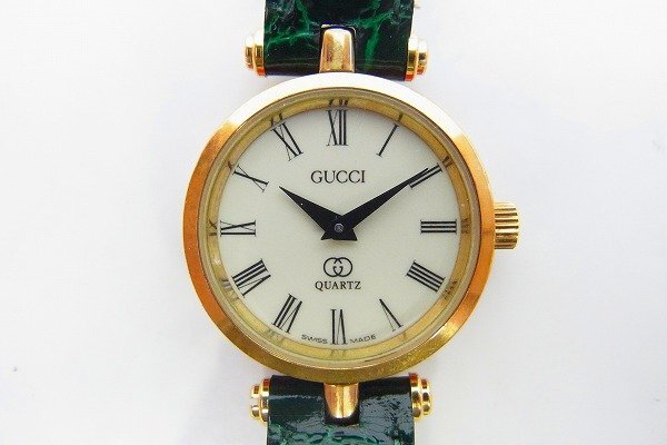 B005-N35-6474◎ GUCCI グッチ レディース クォーツ 腕時計 現状品③渋谷 ◎