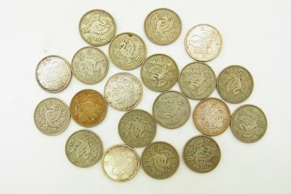 B119-J42-484◎ 稲穂 / オリンピック / 鳳凰 100円 銀貨 硬貨 20枚セット 現状品③ 渋谷 ◎