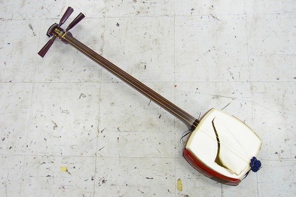 B152-J9-6510 伝統楽器 3cm 太棹 K9 刻印有り 三味線 現状品③＠ 渋谷