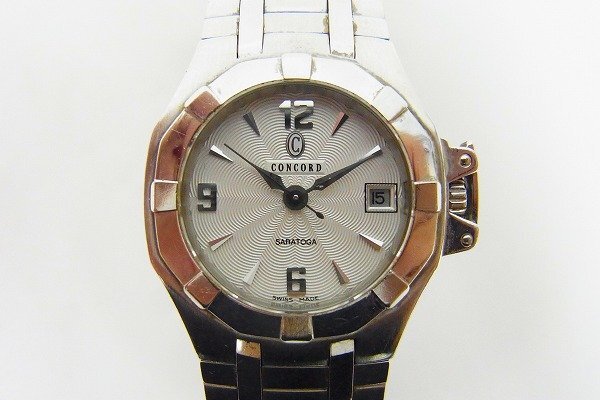 B164-X3-73385◎ CONCORD コンコルド SARATOGA 14.36.1840 レディース クォーツ 腕時計 現状品③ 渋谷 ◎