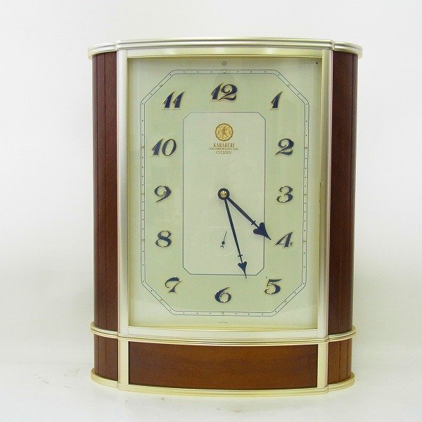 B083-S3-19338 CITIZEN シチズン KARAKURI 867-2860 からくり時計 クォーツ 掛け時計 現状品③ 渋谷