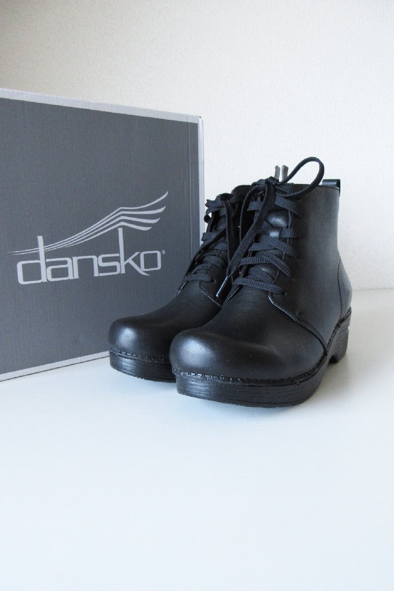 美品 24-2025 DANSKO / ダンスコ 336-870202 Sigourney Black Tumbled 37(約23.5-24.0) / シガニー ブーツ 本革