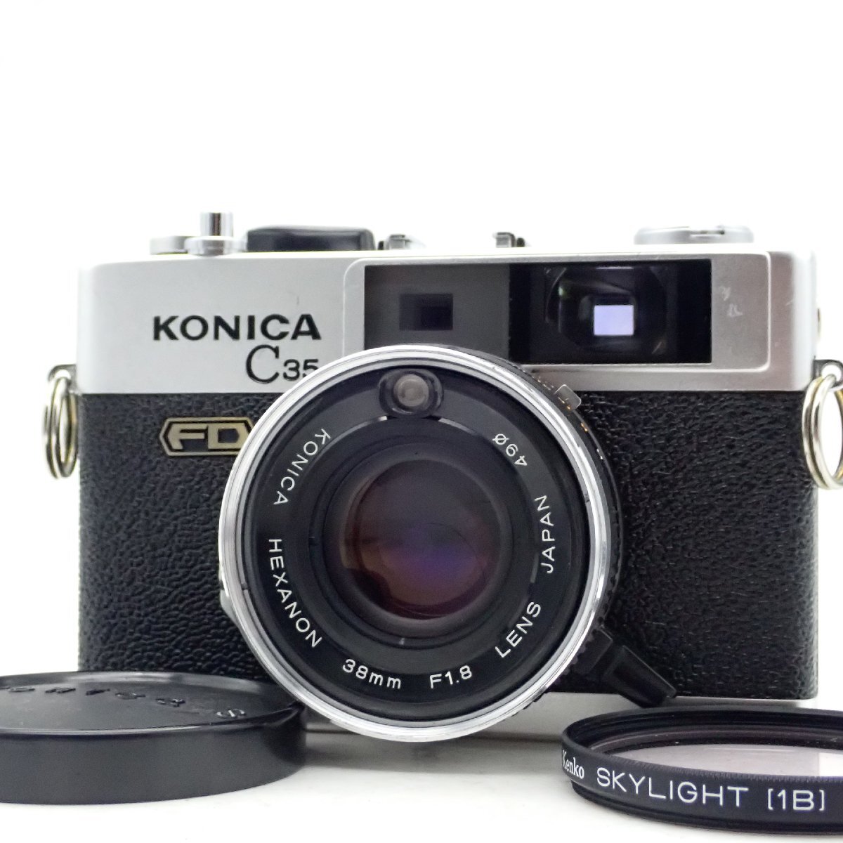 整備済 KONICA C35 FD HEXANON 38mm f1.8 シリーズ最終モデル レンジファインダー コンパクトフィルムカメラ 286864