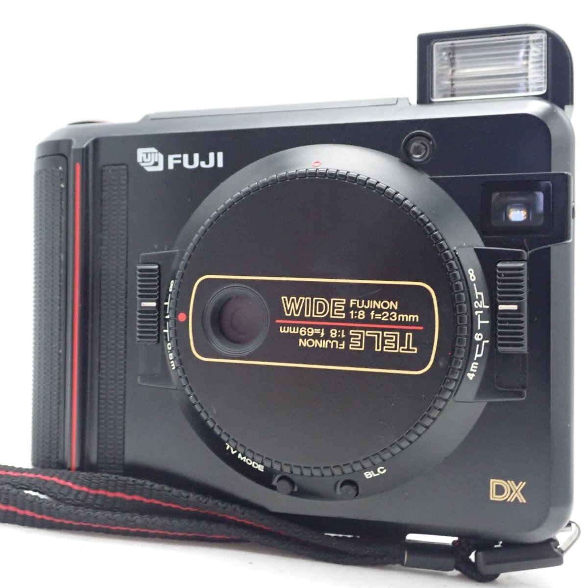 整備済 FUJIFILM TW-3 DX Tele wide ハーフフレイムフィルムカメラ 望遠広角 内蔵電池新品交換済 シャッターフラッシュ連写OK 8077698