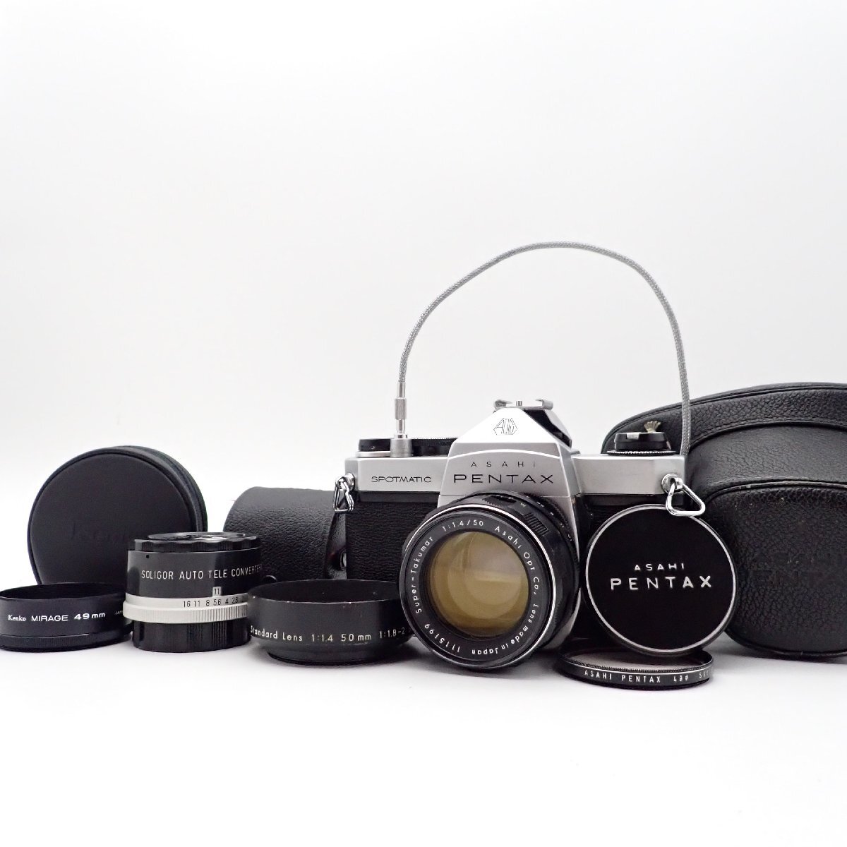 整備済 初期型セット ASAHI PENTAX SPOTMATIC SP 初期型 102… 一眼レフフィルムカメラ Super Takumar 50mm f1.4 初期型 8枚玉 111…