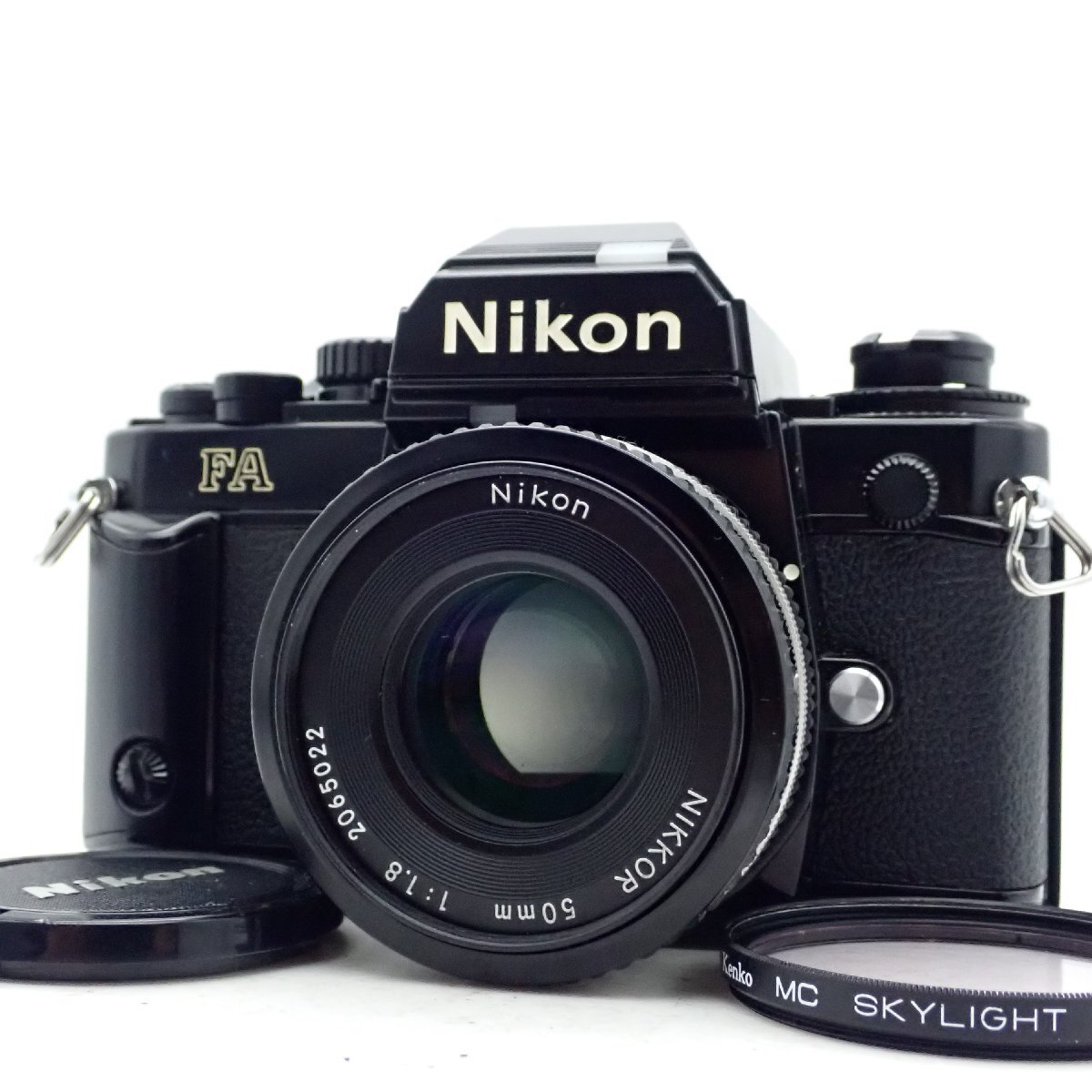 整備済 Nikon FA ブラック 一眼レフフィルムカメラ 多機能AE マルチニコン Ais Nikkor 50mm f1.8 標準 単焦点 パンケーキレンズ
