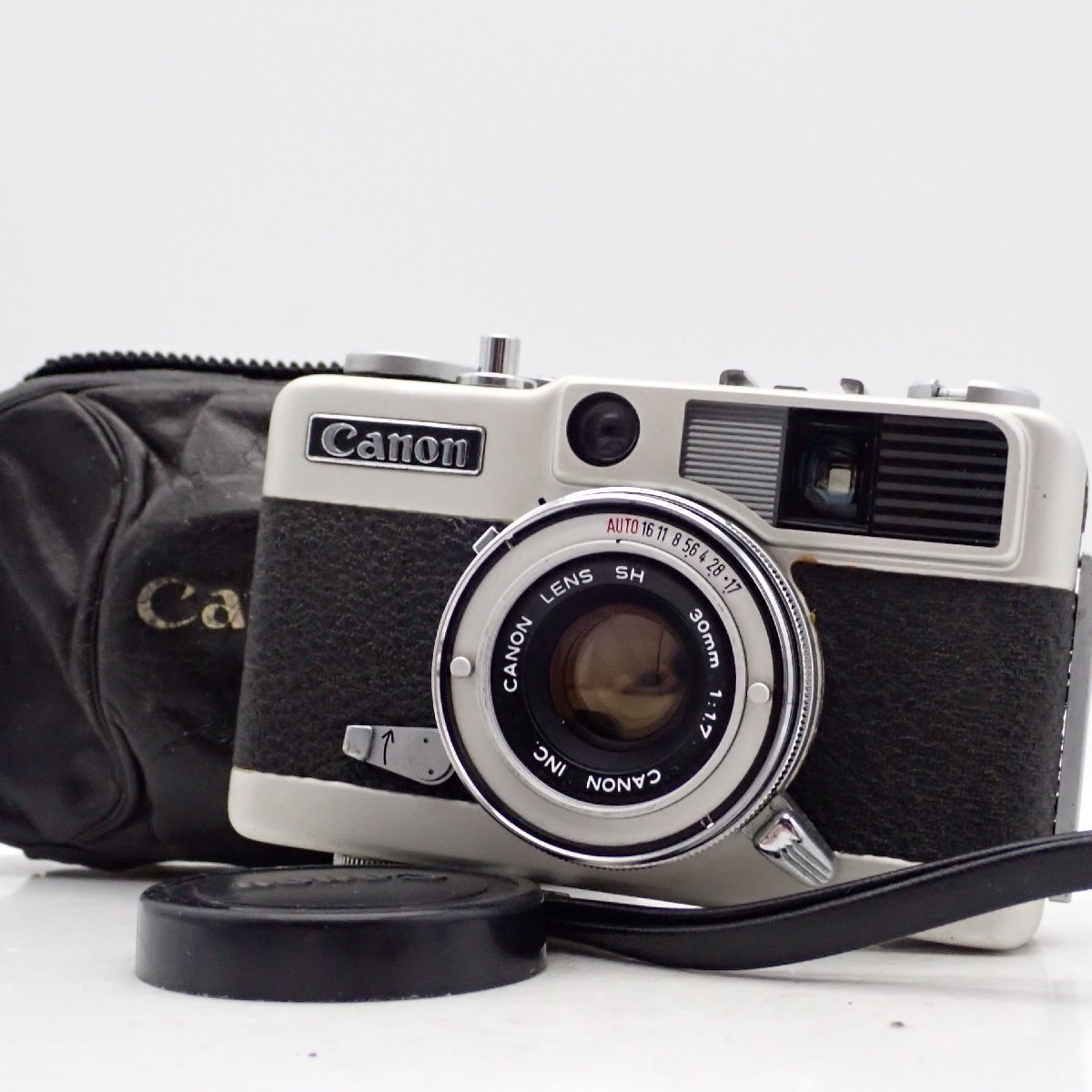 整備済 Canon demi ee17 ハーフフレイム レンジファインダー コンパクトフィルムカメラ SH 30mm f1.7 広角 プライムレンズ
