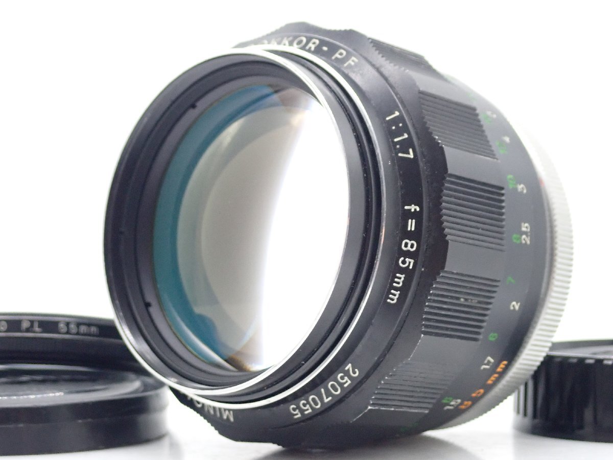 整備済 MINOLTA 初期型 MC ROKKOR-PF 85mm f1.7 ポートレート 単焦点 プライム マニュアルオールドレンズ