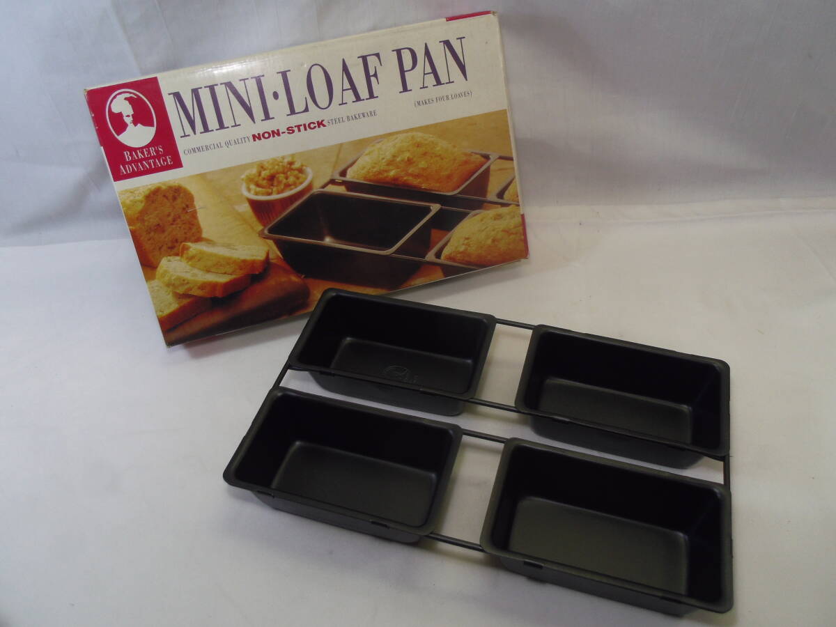 L59◇未使用◇パン焼き・ケーキ・ベーカリー◇Baker's Advantage◇MINI-LOAF PAN（ミニローフパン）◇roshco◇ミートローフ◇送料890円◇