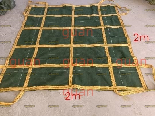 シートモッコ 布モッコ 吊り 使用荷重1t 荷揚げモッコ イージーモッコ 軽量強力シートモッコ 八点吊りタイプ モッコタスキ 強靭 頑丈 2X2M