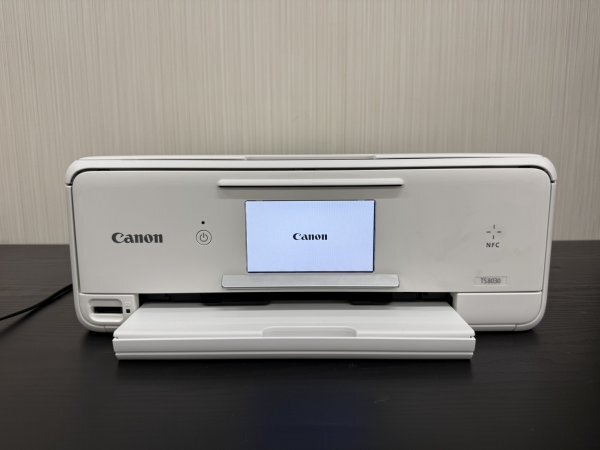 A3 Canon キャノン PIXUS TS8030 インクジェット複合機 プリンター プリンタ ホワイト 通電確認済み 現状品