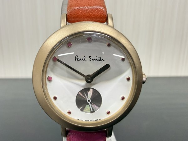 A3 Paul Smith ポールスミス Hayward ヘイワード 1040-S097118 レディース 腕時計 クォーツ 白文字盤 スモールセコンド 現状品