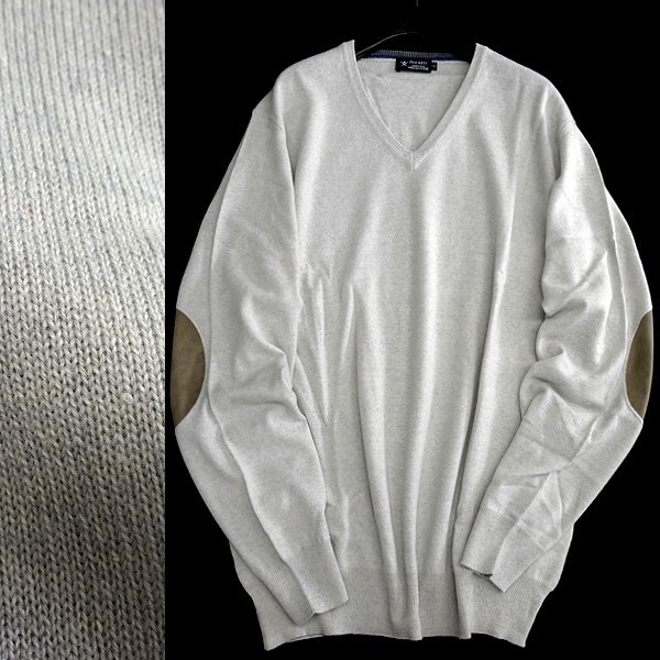 HACKETT LONDON■ハケット ロンドン メリノウール シルク カシミア Vネックニット セーター HM701585 XXL■新品