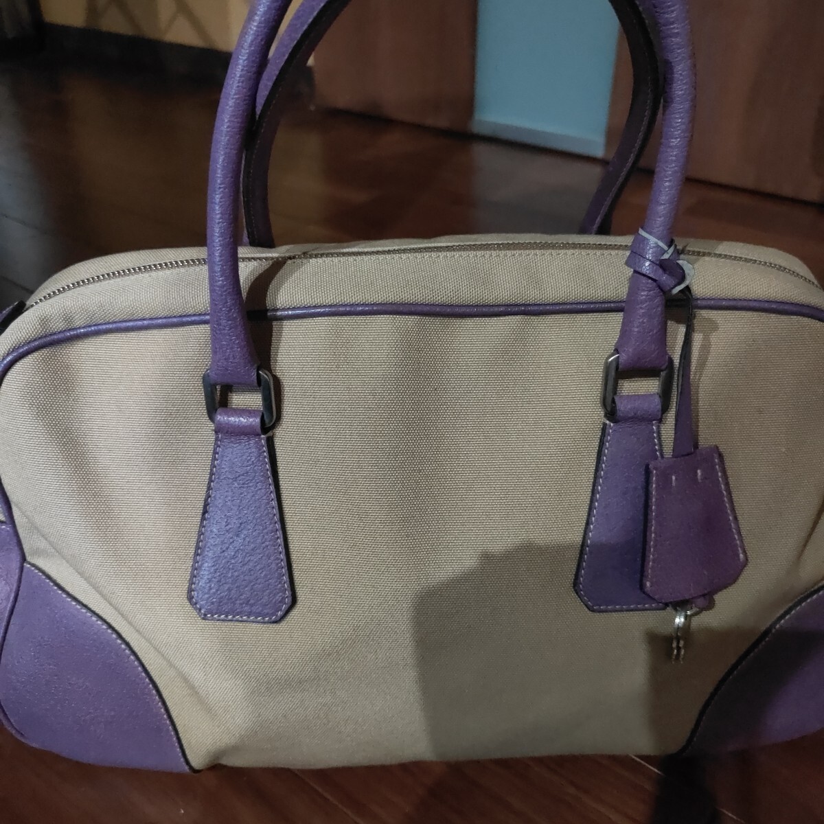 PRADA プラダ キャンバス バッグ　 ボストンバッグ 美品