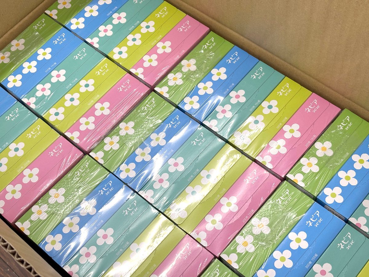 新品 未使用 王子ネピア株式会社 ネピア ネピネピ 150W×5P×18個 65047 ボックスティッシュ セット まとめ ストック 日用品 衛生用品