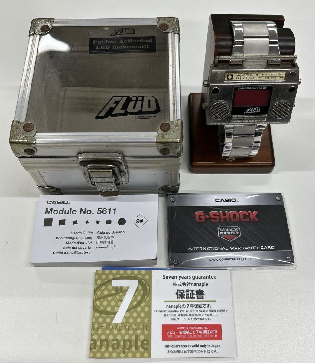 1円 FLUD 腕時計 CASIO カシオ 5611 箱付き 付属 説明書 不動