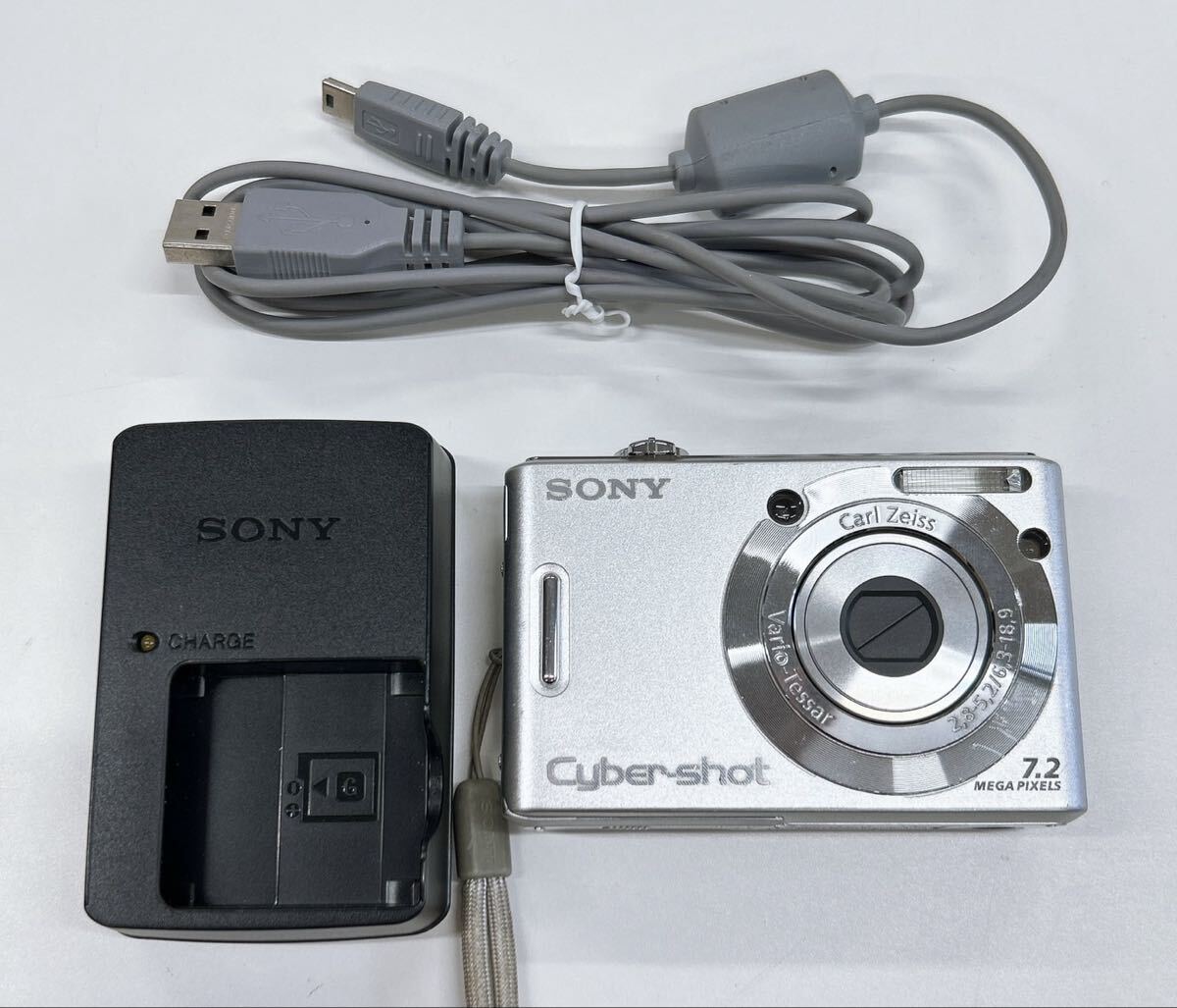 1円 SONY Cyber-shot ソニーサイバーショット DSC-W35 デジカメ 本体 充電器 コード 稼働品