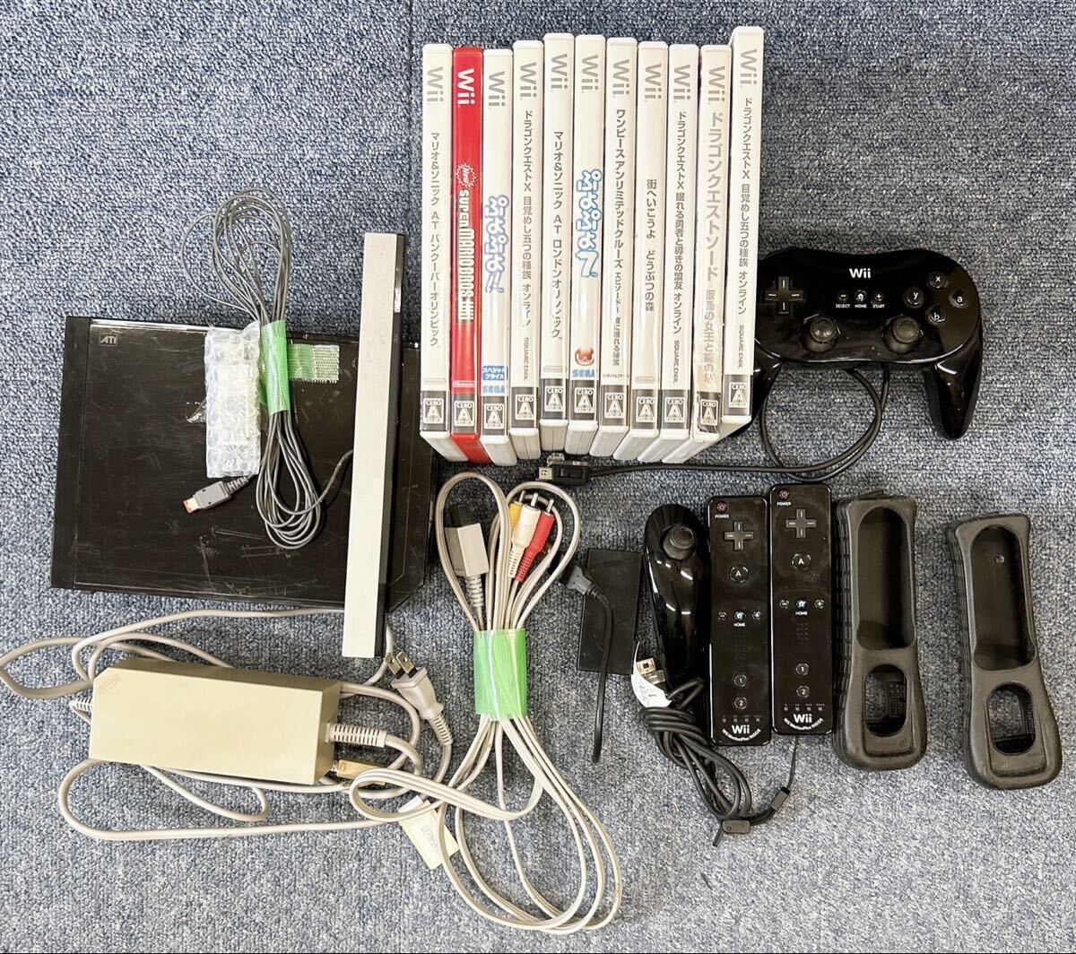 1円 Nintendo RVL-001 Wii 本体 稼働品 コントローラーカセットマリオソニックスーパーマリオぷよぷよドラゴンクエスト どうぶつの森
