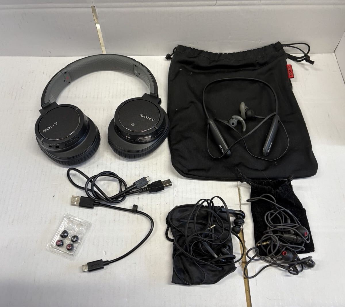 1円 SONY ソニー イヤホン ヘッドホン コード 付属 MDR-ZX770BN 動作確認済み