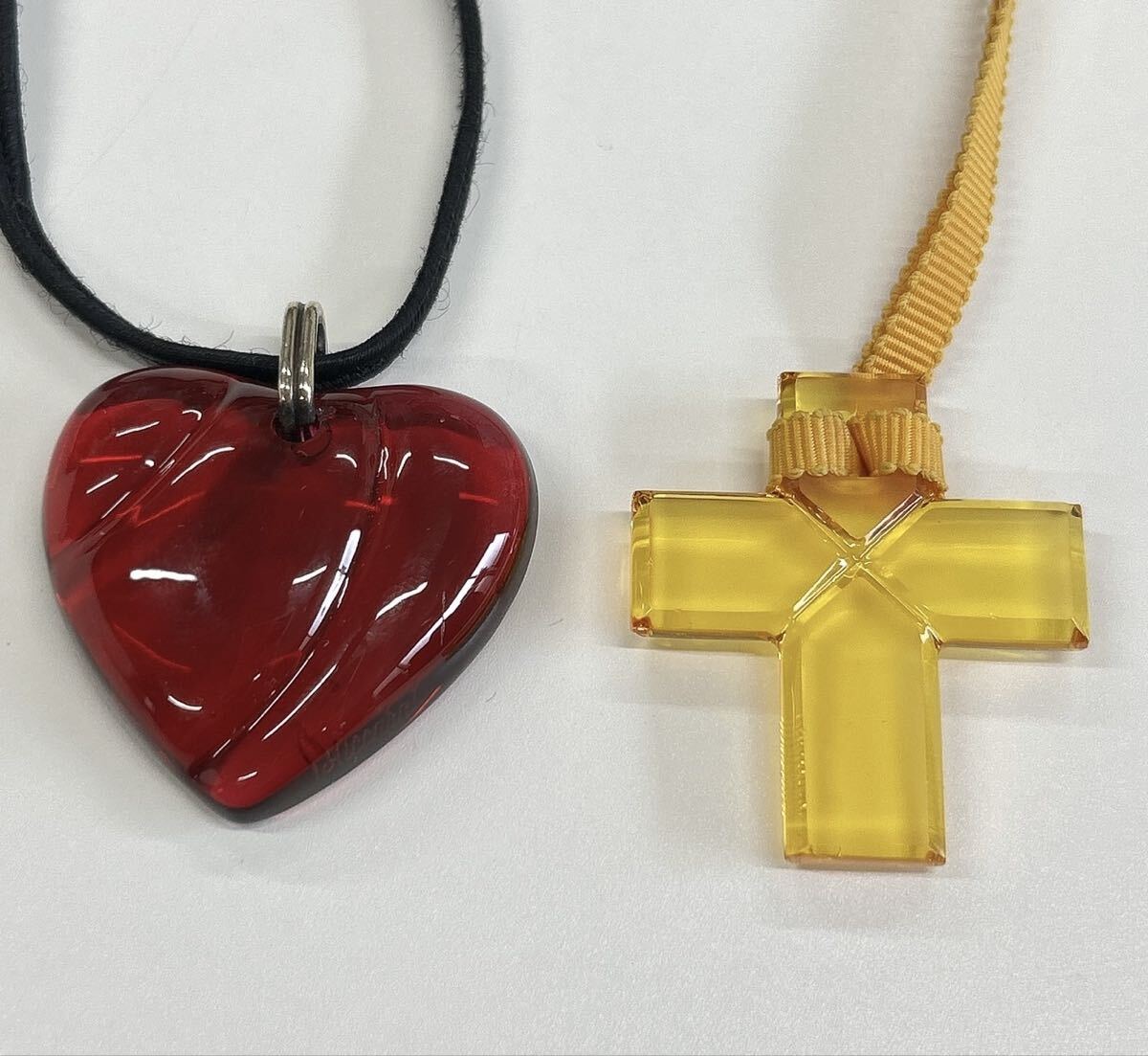 1円 Baccarat バカラ アクセサリー ネックレス セット ハート 十字架 クリスタル まとめ 現状品