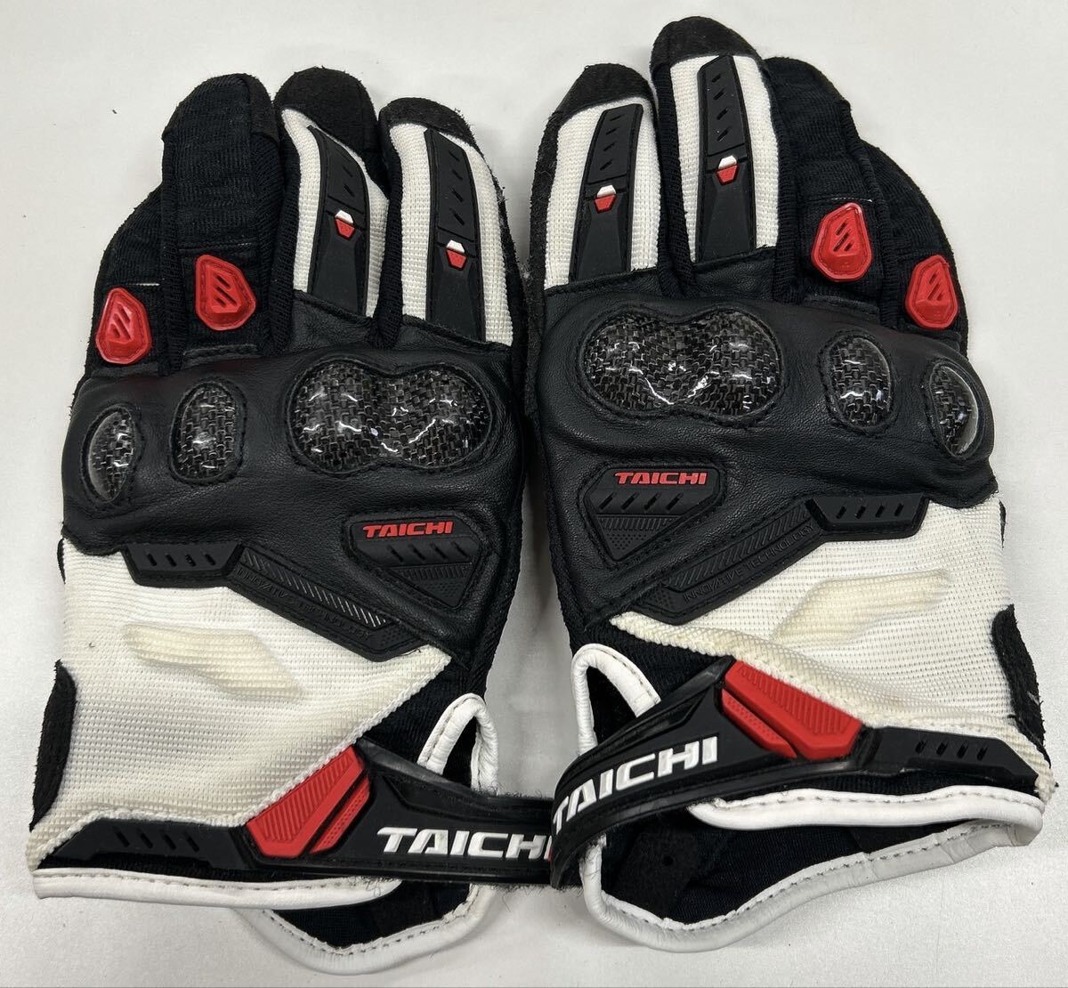 1円 TAICHI タイチ レーシンググローブ サイズM RST444 レッド 現状品