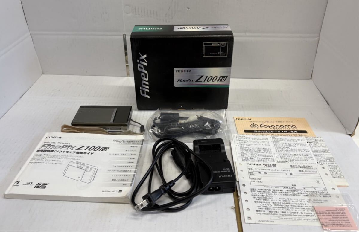 1円 FUJIFILM フジフィルム カメラ ファインピクス Z100fd グレー 付属 動作確認済み