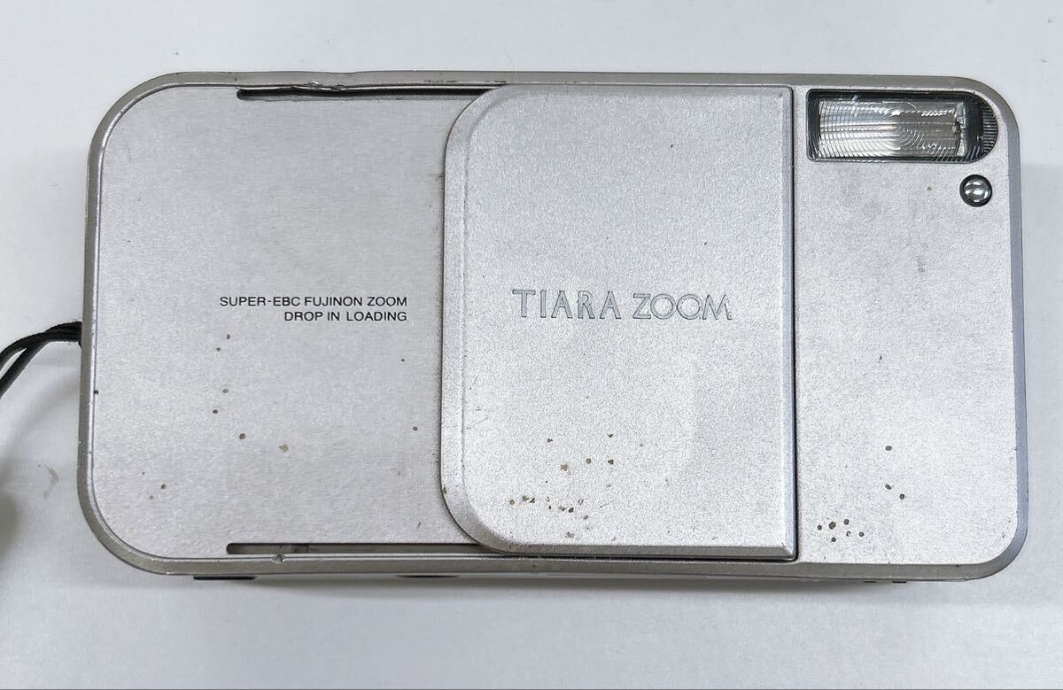 1円 FUJIFILM フジフィルム TIARA ZOOM ティアラ ズーム フィルムカメラ シルバー 動作未確認