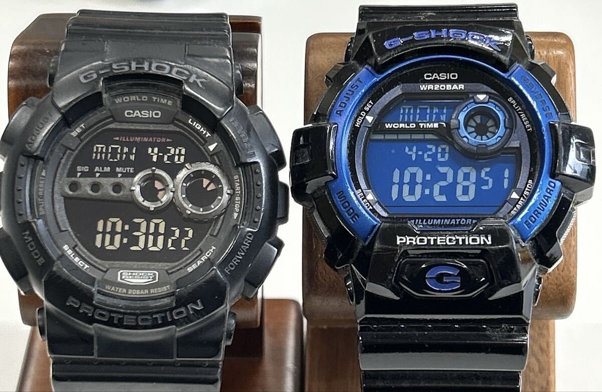 1円 CASIO カシオ G-SHOCK ジーショック 腕時計 ブラック ブルー G-8900A GD-100 デジタル 稼働
