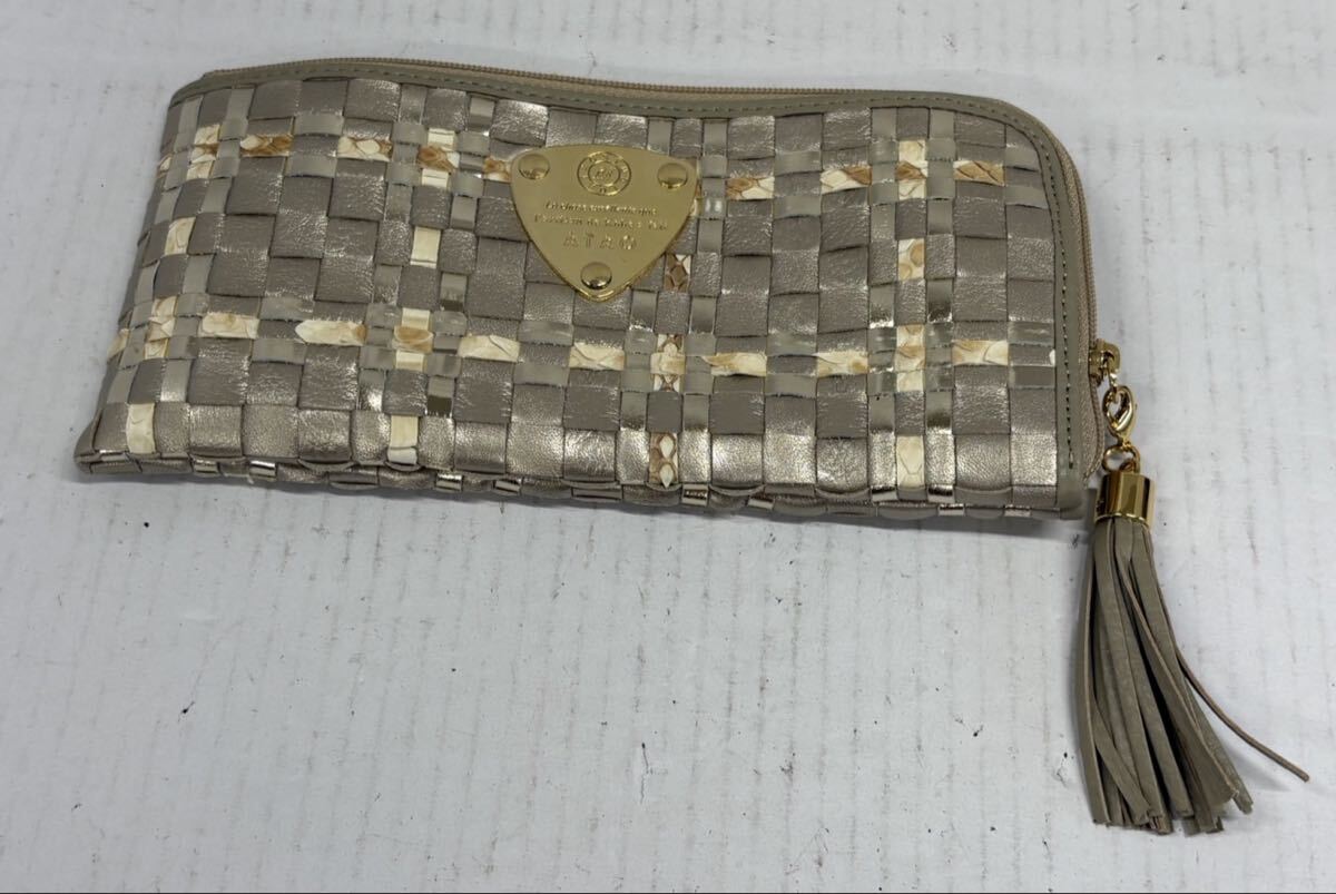 1円 ATAO アタオ 財布 ラウンドファスナー レディース レザー ゴールド金具 現状品