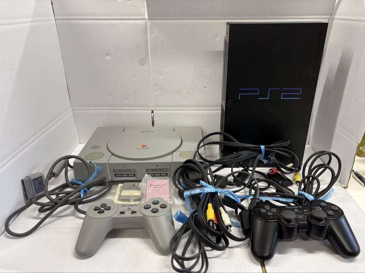 1円SONY PlayStation PlayStation2 SCPH-5500 SCPH-30000 プレイステーション本体カセットドラゴンクエストⅦ コントローラー動作未確認