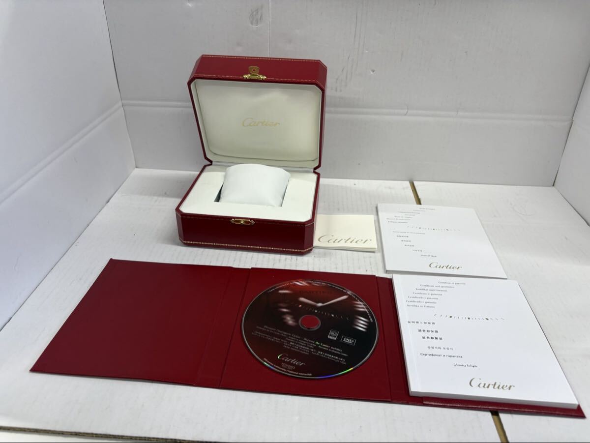 1円Cartier 付属品 一式 時計 空き箱 取扱説明書 DVD 正規品 赤箱 カルティエ