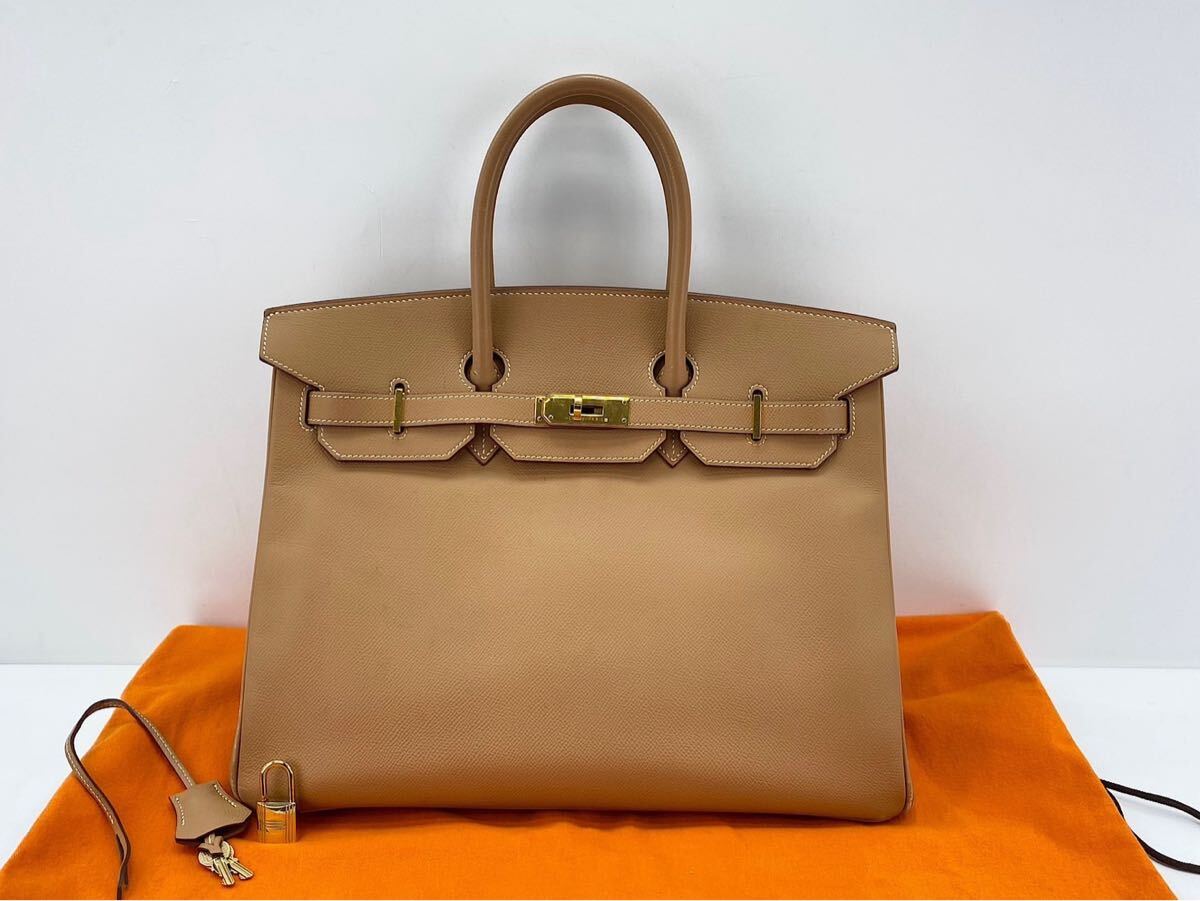 エルメス バーキン 35 クシュベル □Ｃ刻印 1+ ベージュ真贋済み