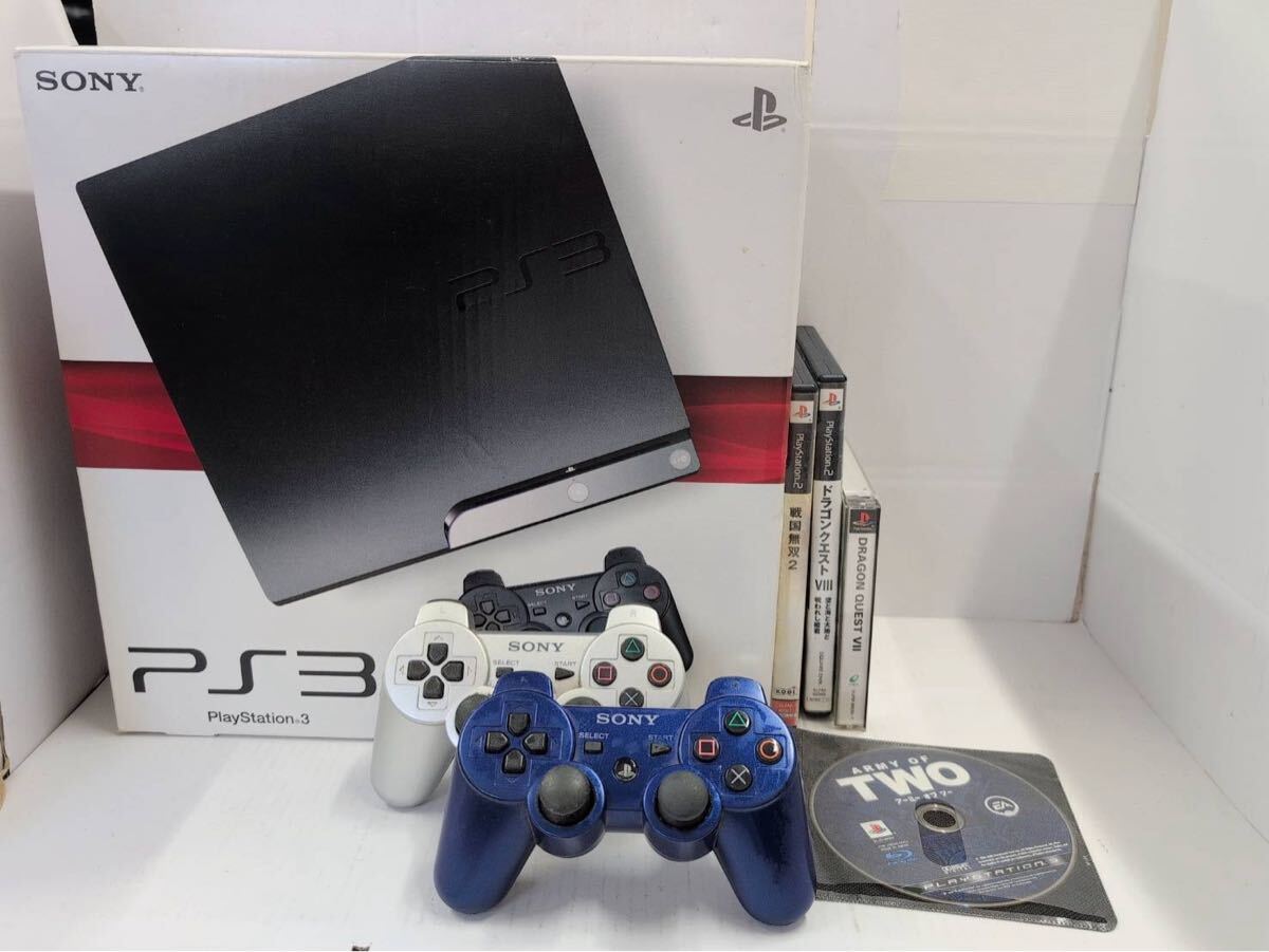 1円 SONY PlayStation3 CECH-2000A 付属コントローラー カセット 戦国無双 ドラゴンクエスト まとめ 動作未確認