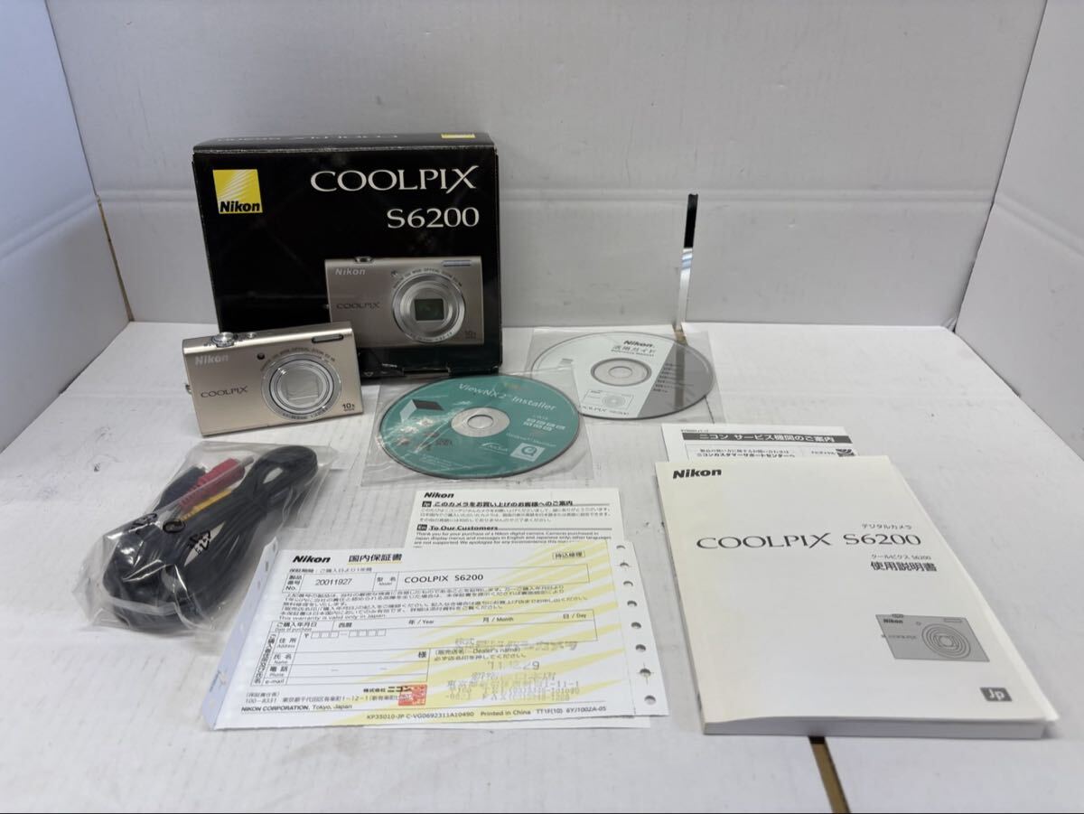 1円 Nikon COOLPIX S6200 ニコン デジカメ 付属品完備 動作未確認