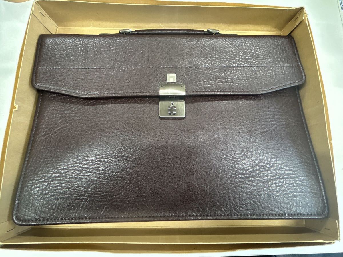 1円 aoki アオキ バッグ ビジネスバッグ レザー 革 メンズ 箱付き