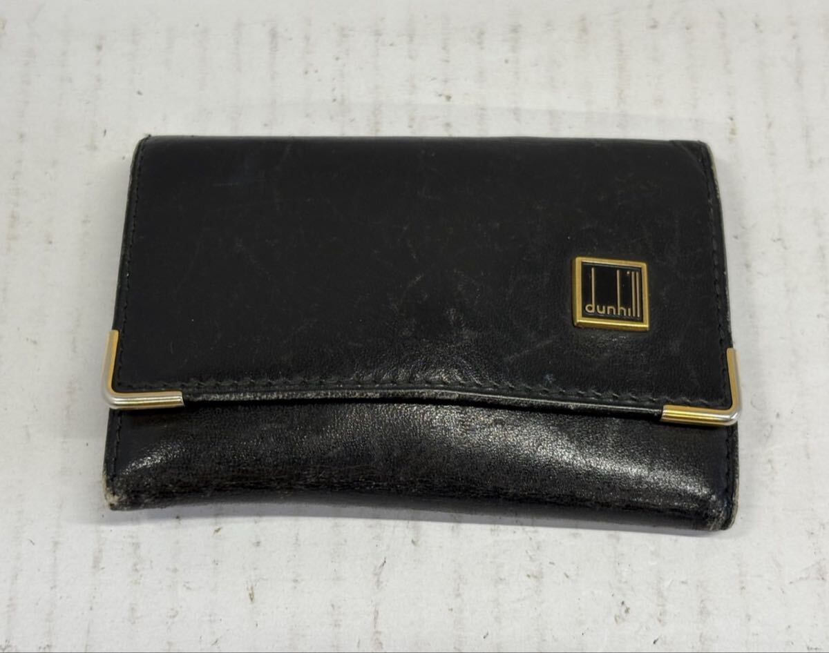 1円 Dunhill ダンヒル キーケース 小物 6連 ゴールド ブラック 現状品