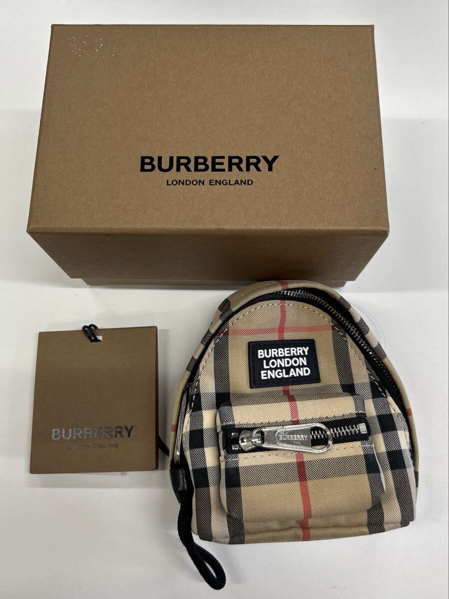 1円 BURBERRY バーバリー キーチャーム ストラップ ミニリュック 箱付き 美品