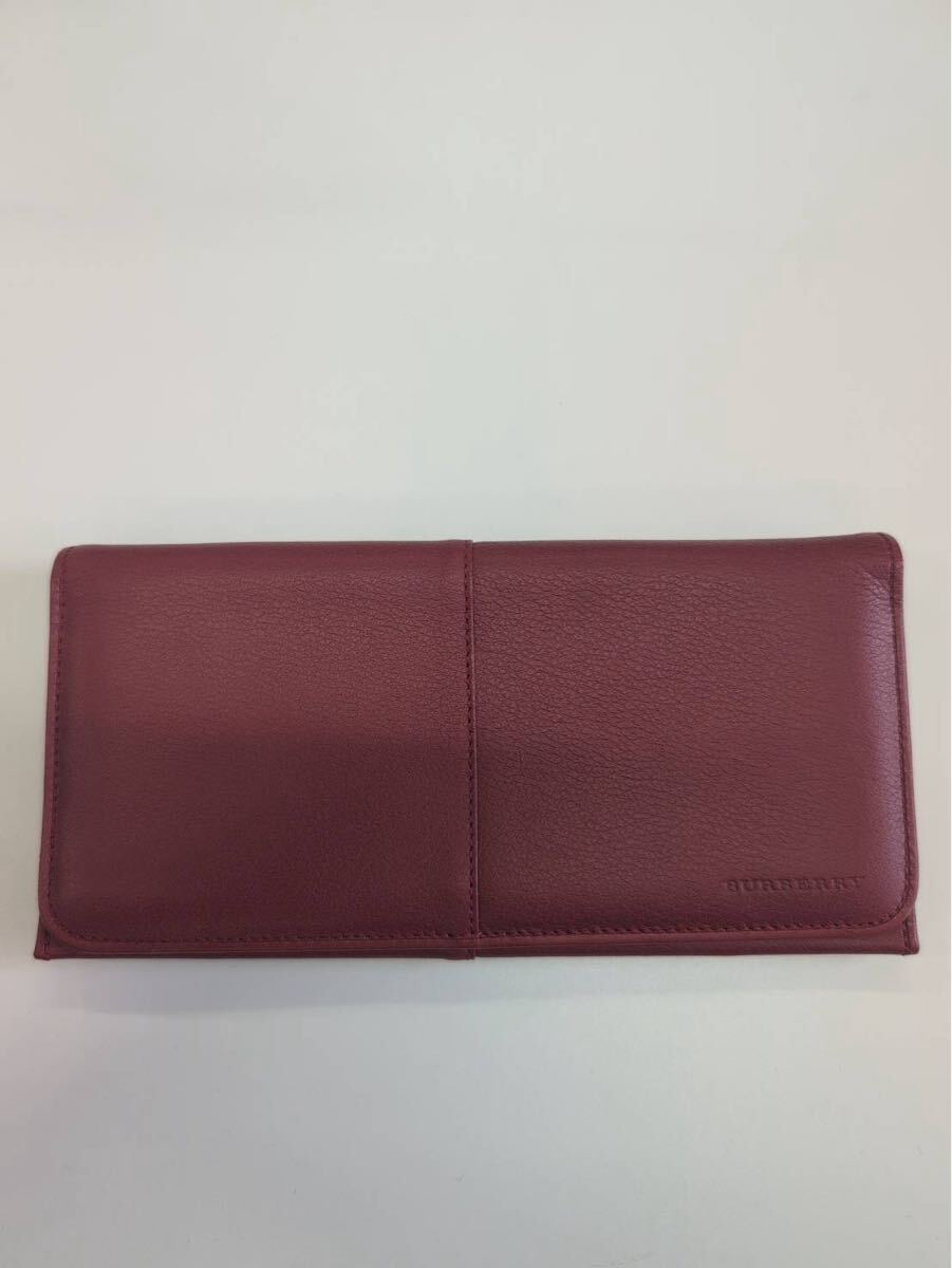 1円 美品 Burberry London 長財布 ノバチェック レッド ブランド 財布 小物 バーバリー チェック