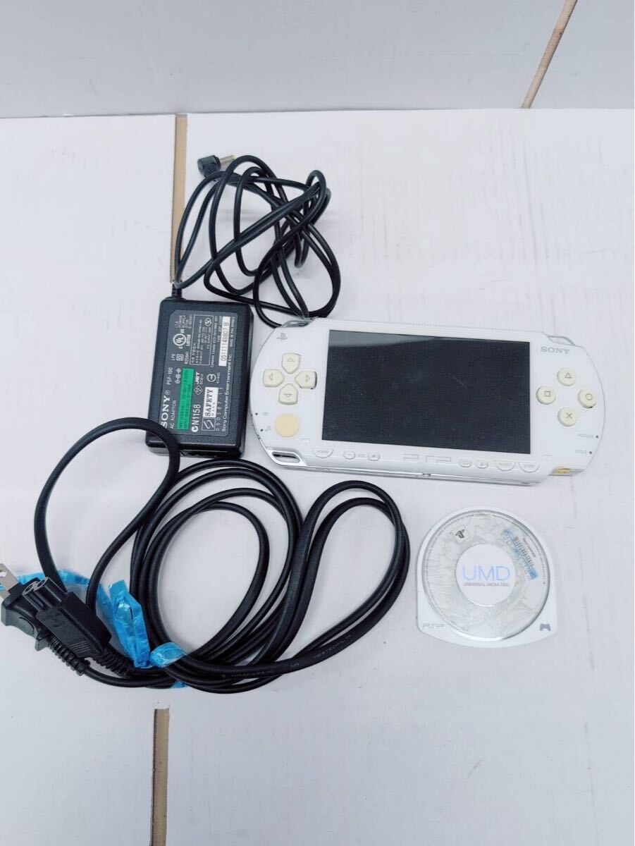1円 SONY PSP-1000 初代プレイステーションポータブル 本体 カセット付き CRISIS CORE ファイナルファンタジー 稼働品