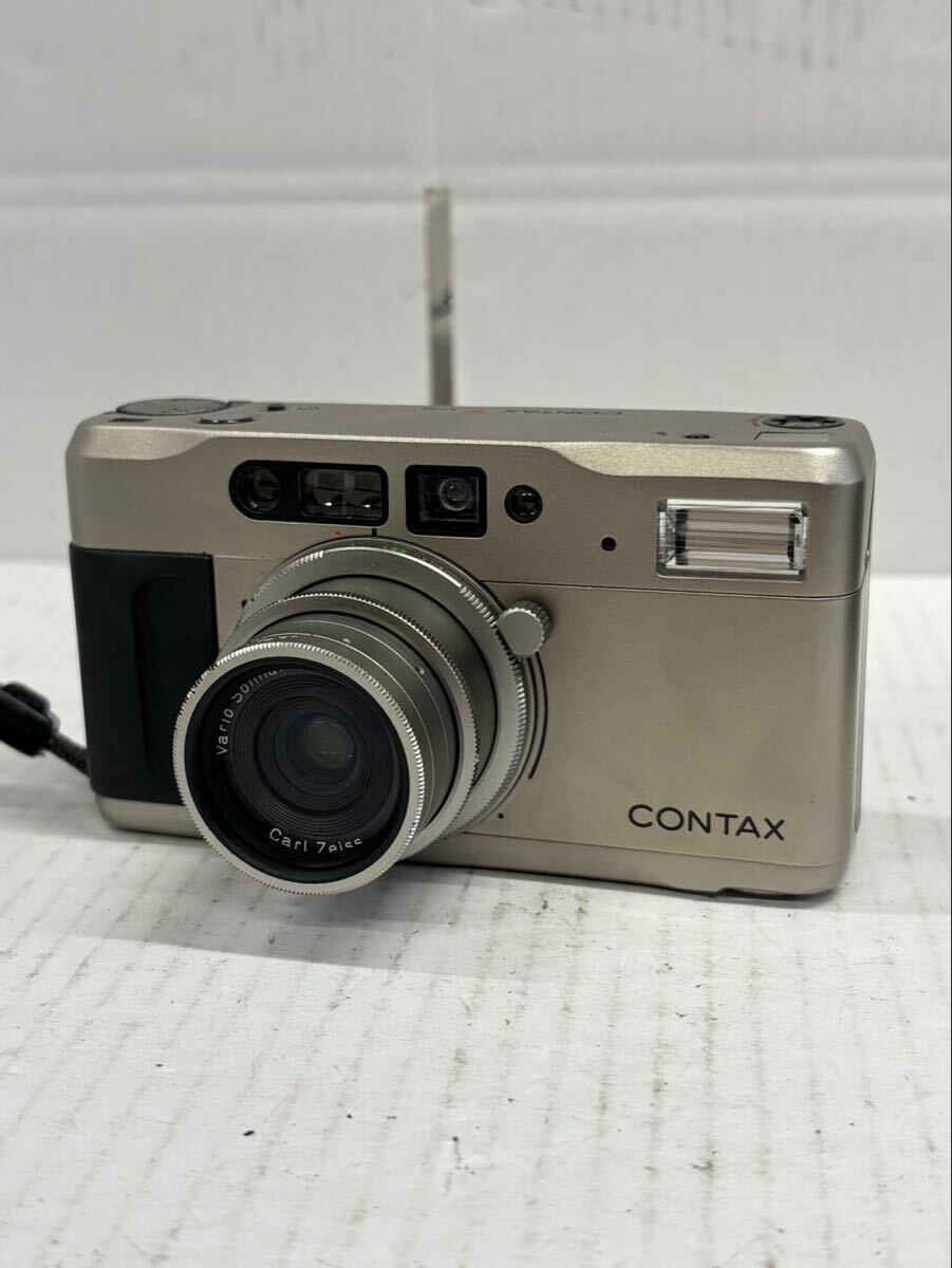 1円 CONTAX T VS コンタックス フィルムカメラ ゴールド 付属 ケース付き 通電確認済み