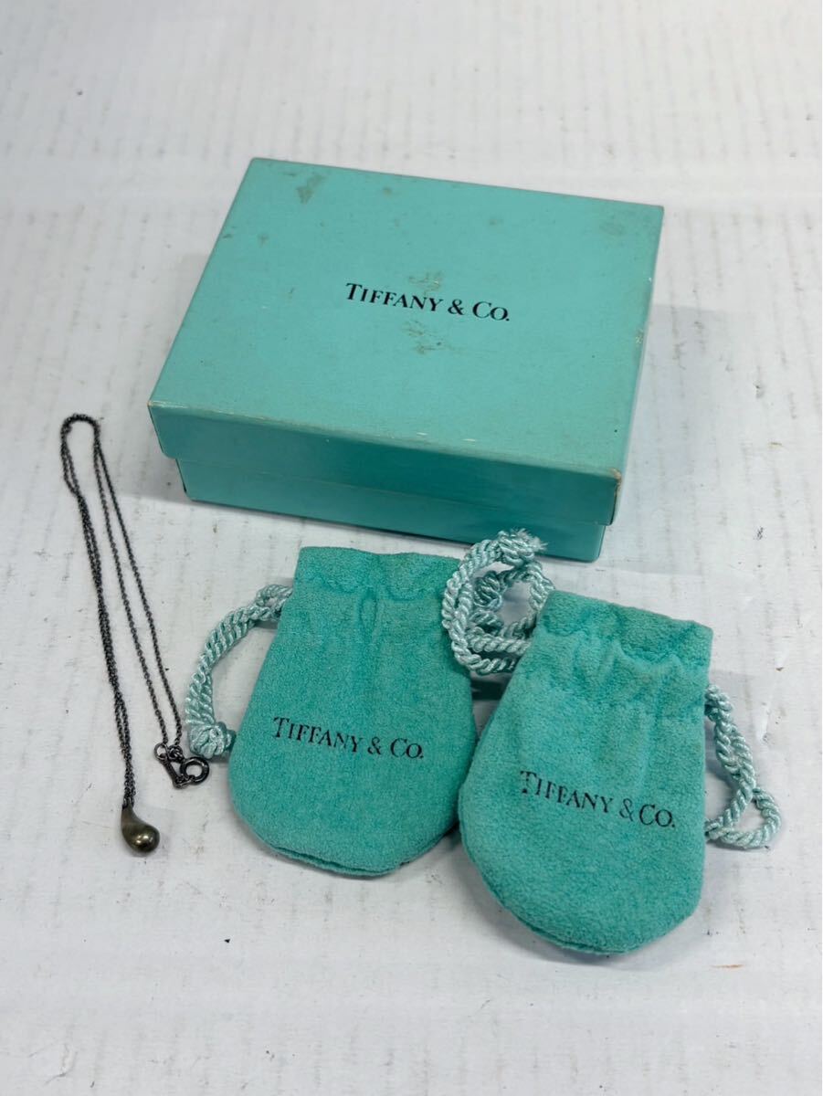 1円 Tiffany ティファニー アクセサリー ネックレス ティアドロップ SV シルバー 925 付属
