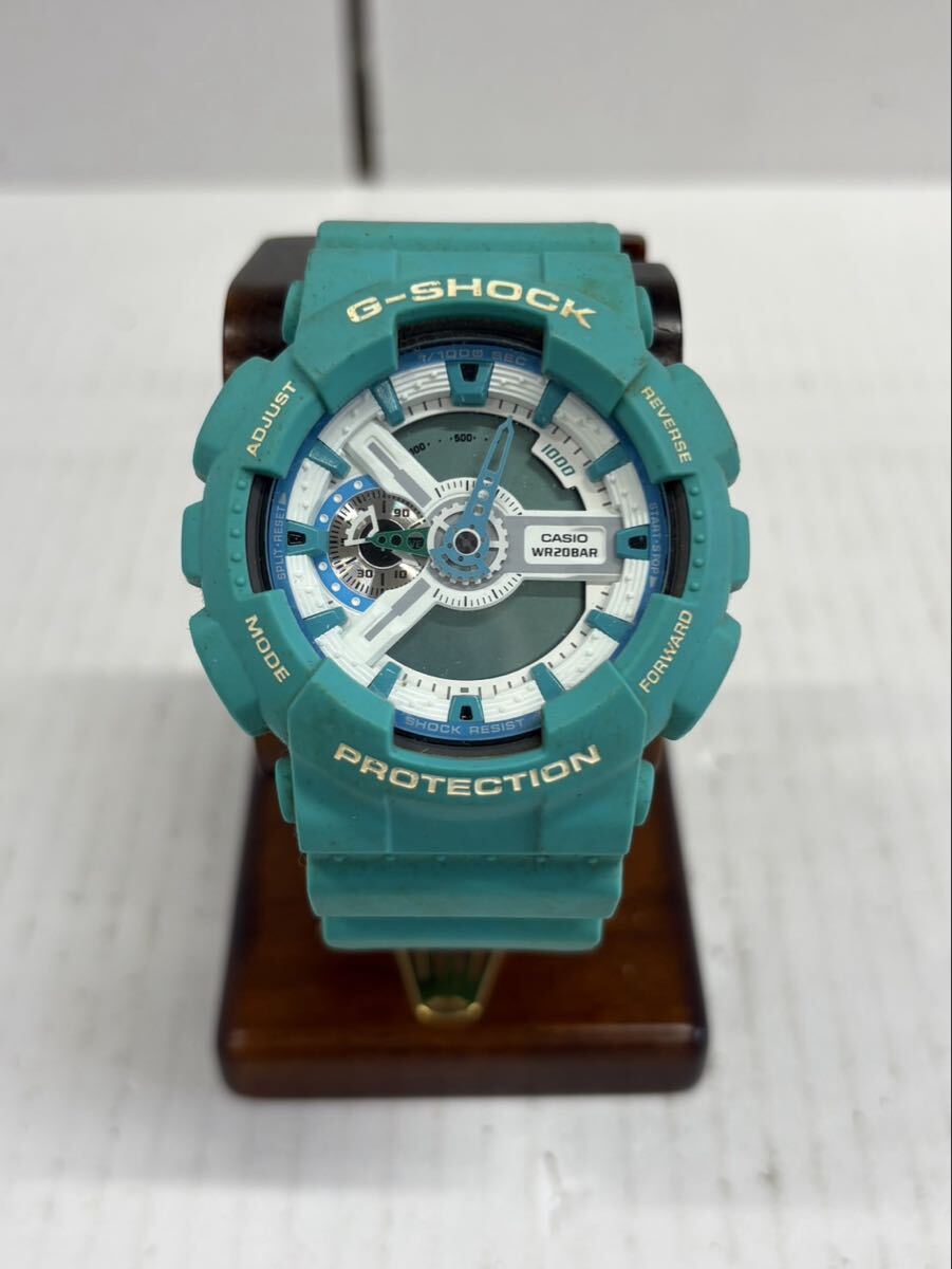 1円 CASIO カシオ G-SHOCK ジーショック ミントグリーン メンズ GA-110SN 不動