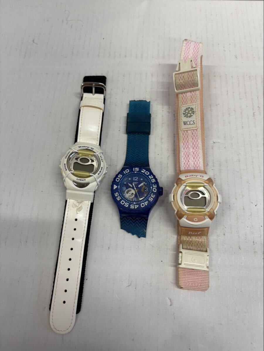 1円 CASIO カシオ Baby-G Swatch 腕時計 BGM-100 BG-200WC まとめ 不動