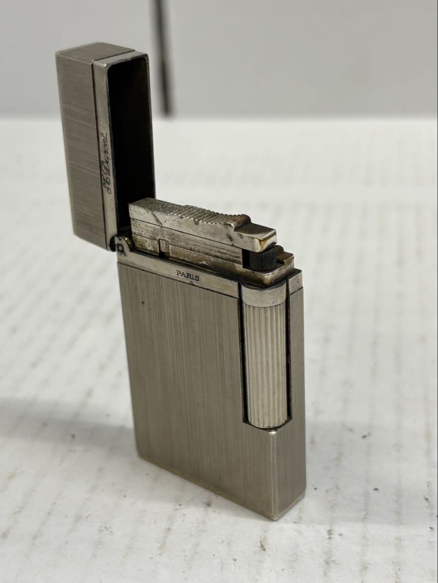 1円 S.T DuPont デュポン 喫煙具 ガスライター シルバー ギャツビー 着火未確認