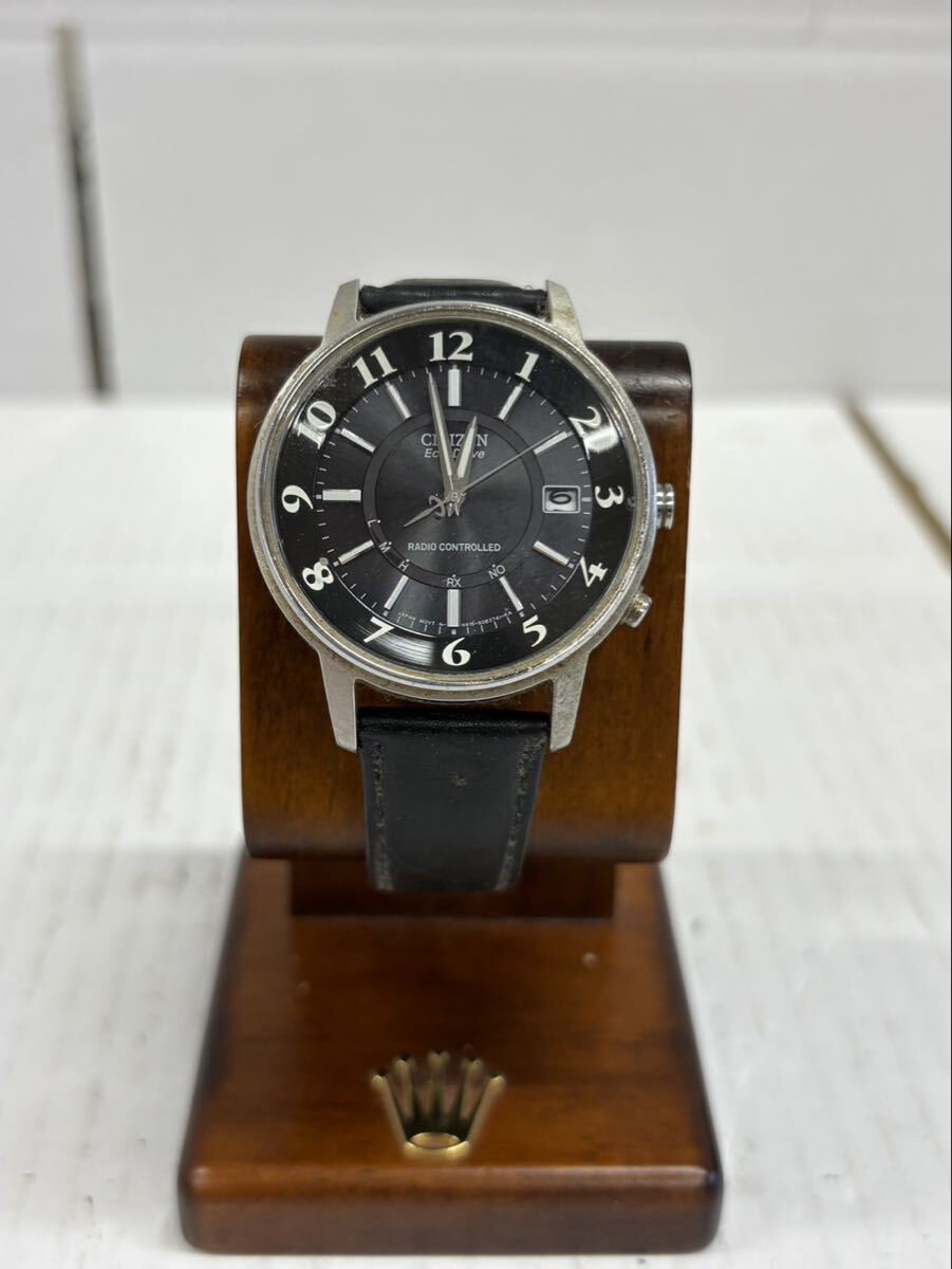 1円 CITIZEN シチズン 腕時計 エコドライブ デイト 3針 クロノグラフ H415-S054621