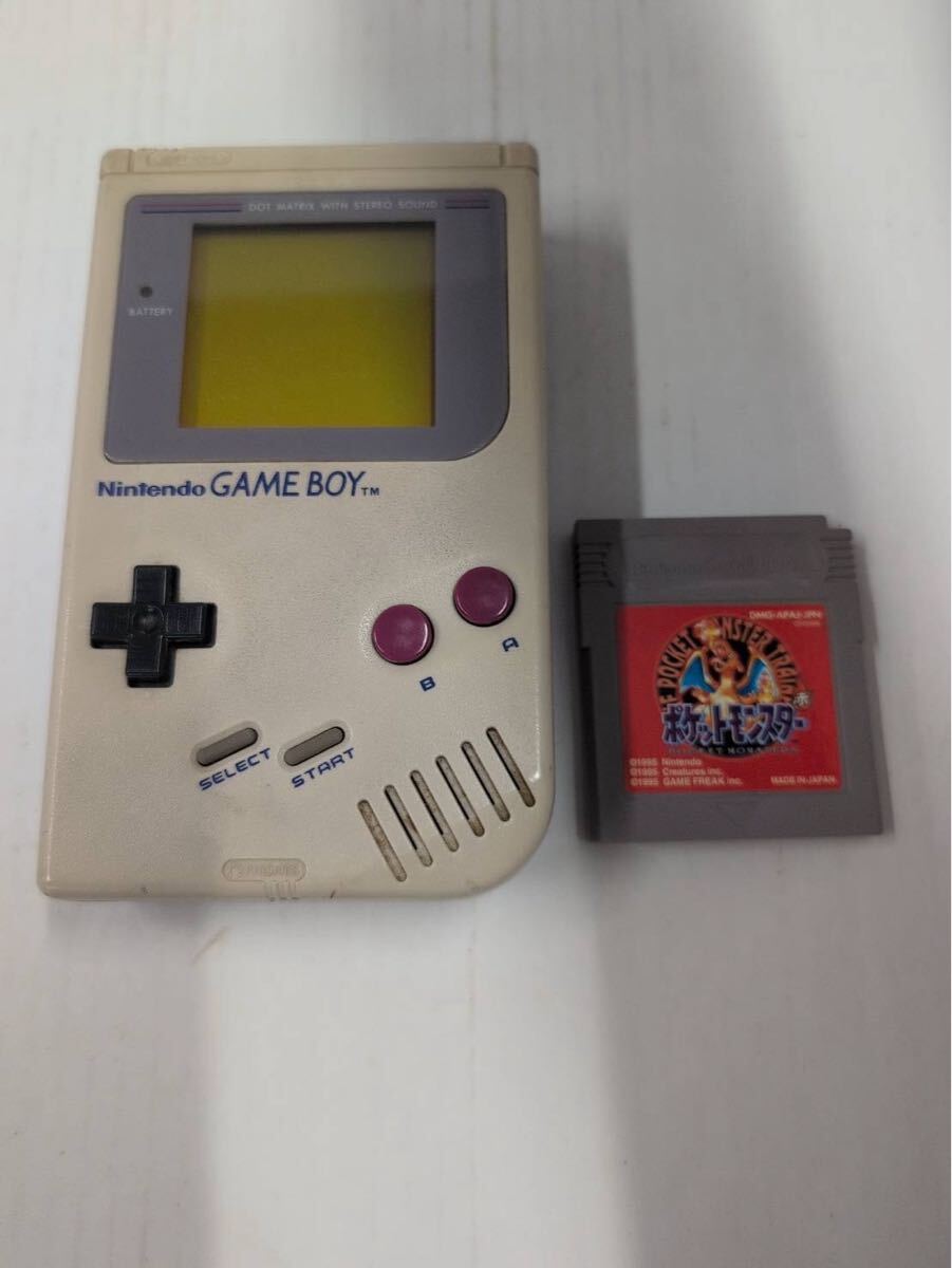 1円Nintendo game boy DMG-01 任天堂 付属品カセットポケットモンスター赤 動作未確認