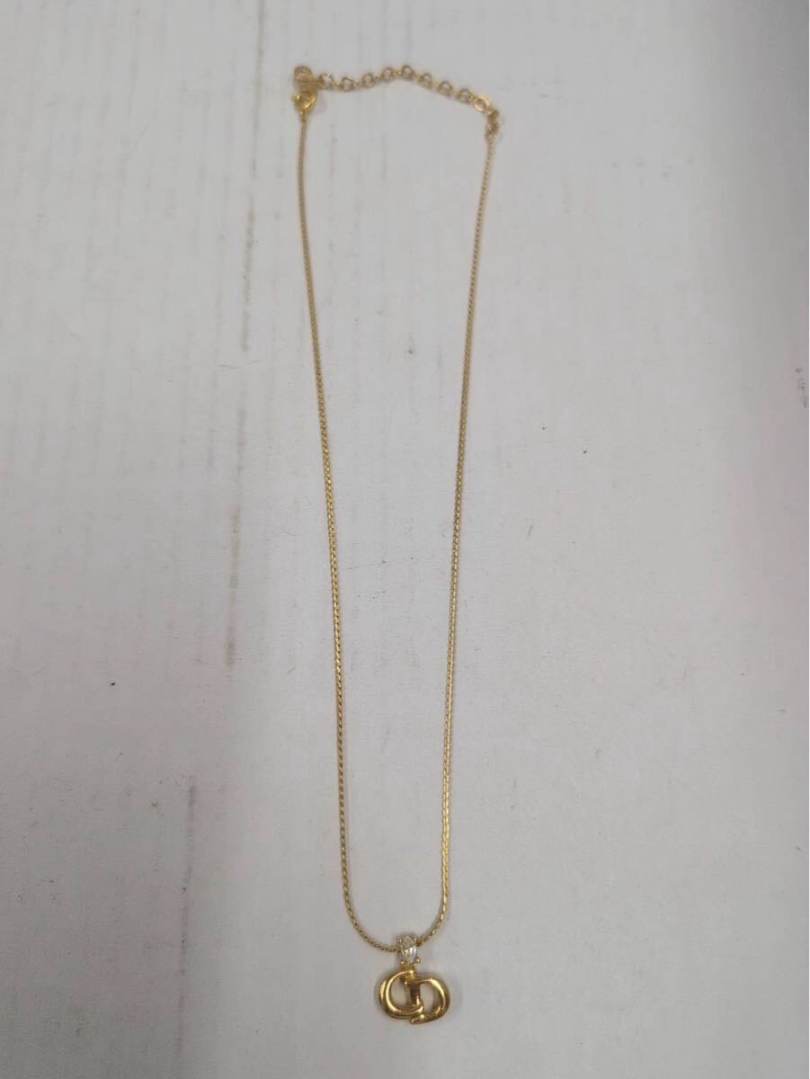 １円　CD クリスチャンディオール　ネックレス　レディース　金色